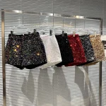 LE2364 Ladies' 2025 Internet Celebrity Full Sequins Shiny Zipper Shorts Club Girl Three-Minute Hot Pants Long Style - Image 2