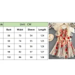 LE2134 Luxury Embroidered Women'S Long Dress Elegant Lantern Sleeve V-Neck Gauze Embroidery Dress Seaside Holiday Long Dress - Image 6