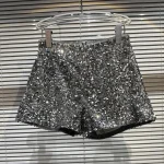 LE2364 Ladies' 2025 Internet Celebrity Full Sequins Shiny Zipper Shorts Club Girl Three-Minute Hot Pants Long Style - Image 4